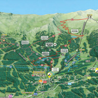 vignette du plan des pistes de VTT des Orres